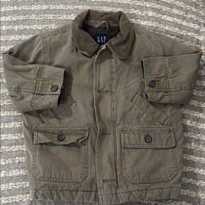 GAP Chore boys Tan Button Up Canvas Barn Coat‎ Jacket Size XXS